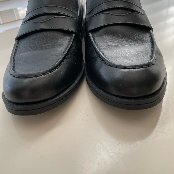 Cole Haan Black Flats Classic Penny Loafers - Picture 3 of 5